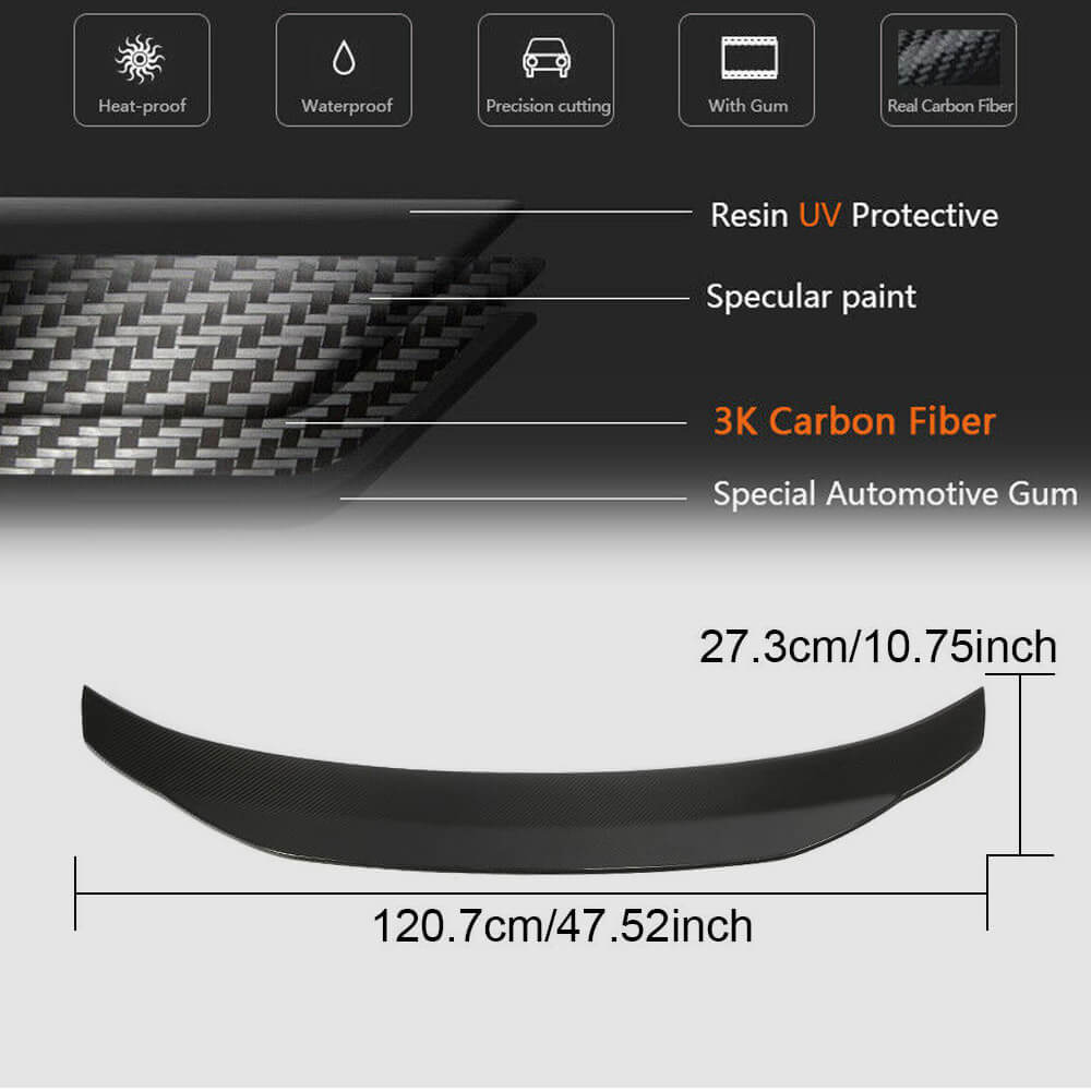 Trunk Lid Spoiler Carbon V2 (for F36) for BMW 4 Series F32/F33/F36 2012-2020 - image 6