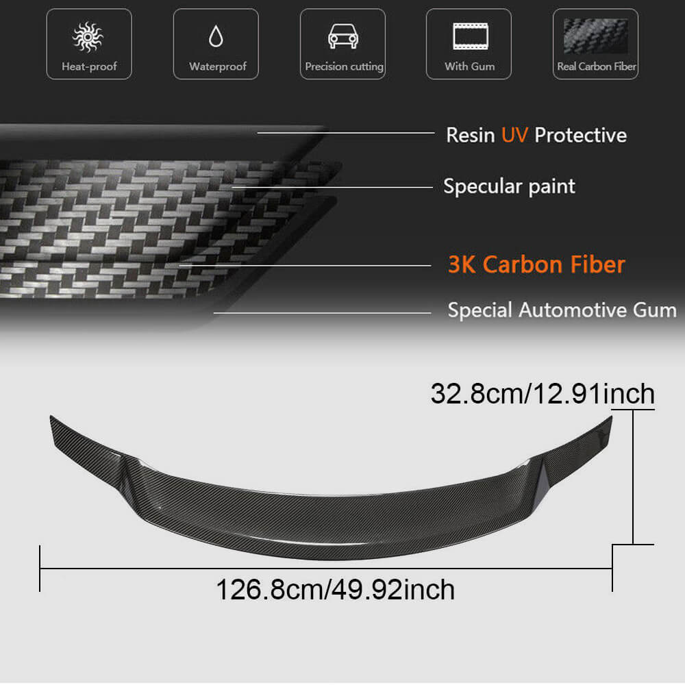 Spoiler V1 Coupe 2015-2019 Carbon for Mercedes C-сlass W205 2014-2021 - image 6