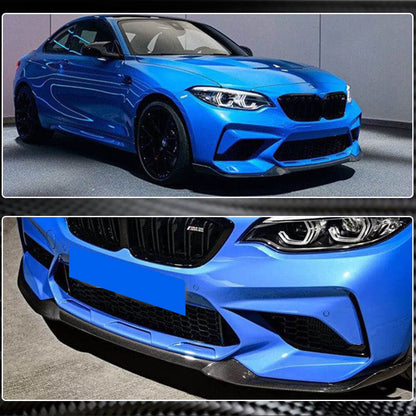 Front Bumper Lip V3 for F87 M2 Competition, Carbon for BMW 2 Series F22/23 2014-2021 - image 6