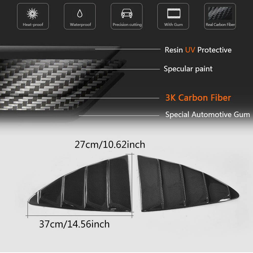 Carbon Rear Window Covers for Subaru BRZ 2012-2021 - image 6