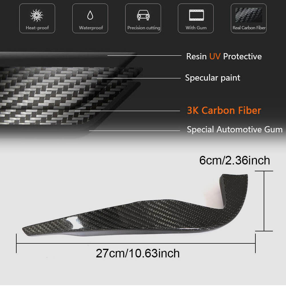 Side Skirts for Front Bumper (for RS, 2016-2019, Carbon) for Audi ТТ 2014-2023 - image 6