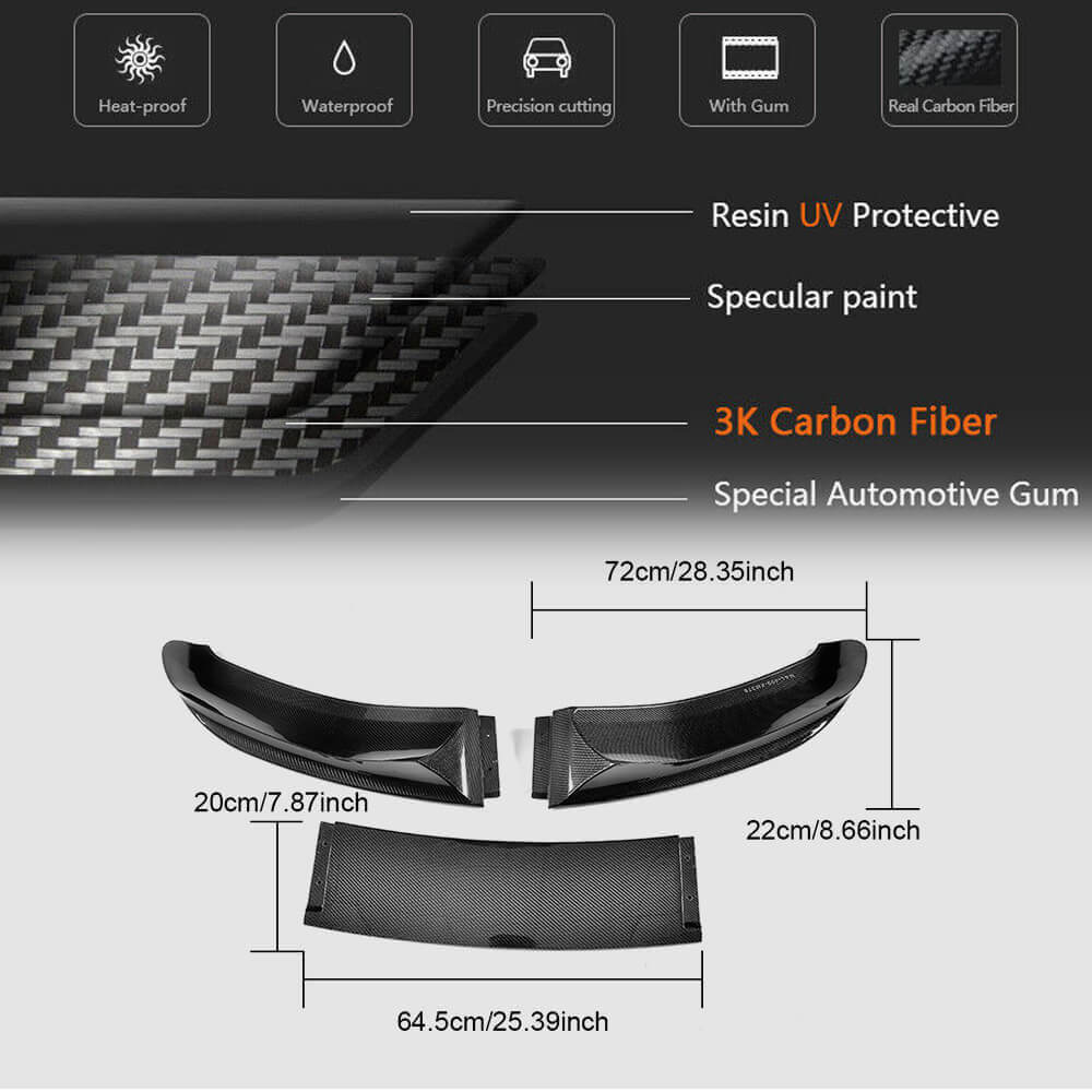 Front Bumper Lip Carbon Fiber (M-Sport) for BMW X5 F-15 2013-2018 - image 6
