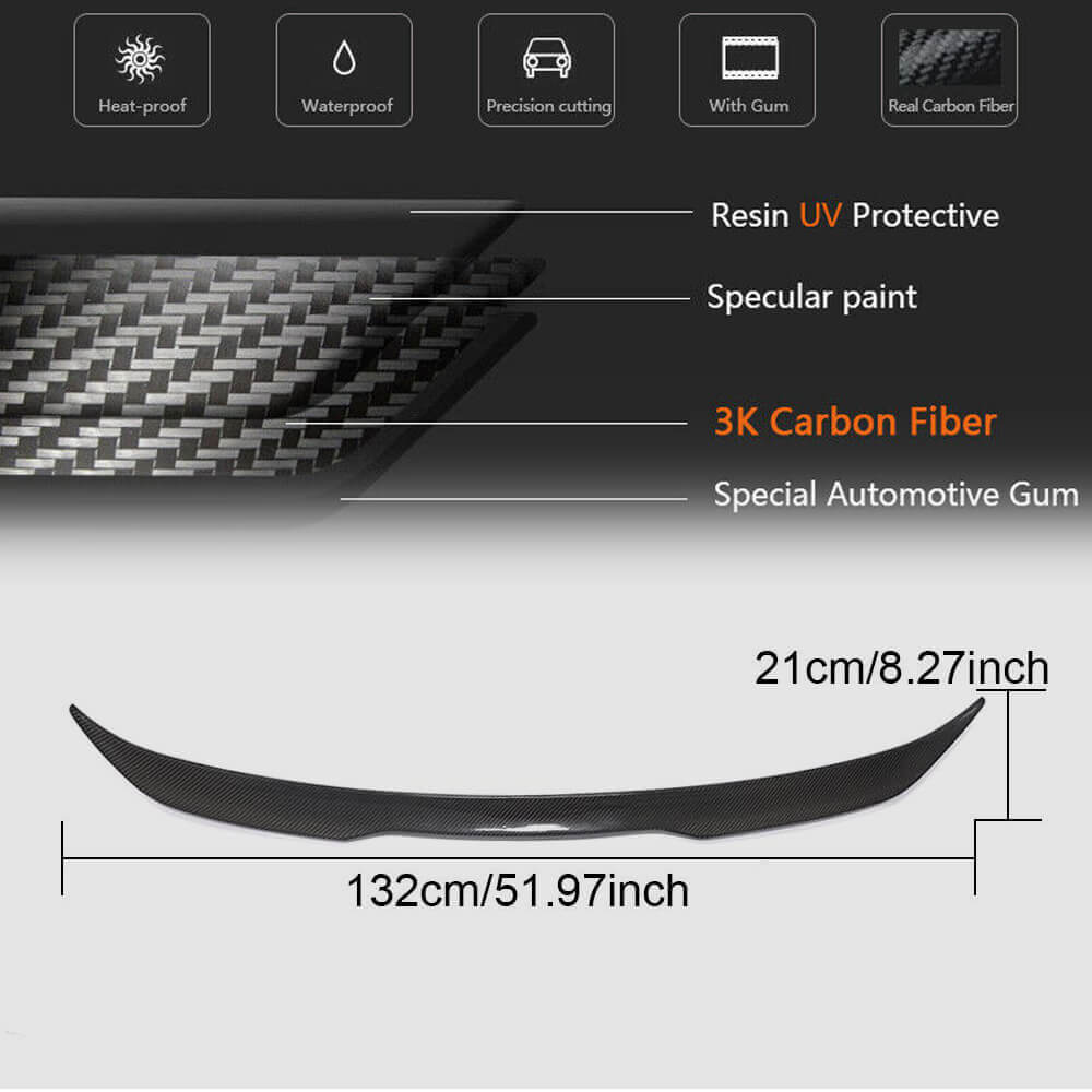 Rear Trunk Spoiler Carbon Fiber V1 for BMW X6 G06 2019- - image 6