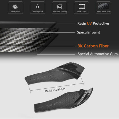 Front Bumper Splitters Carbon Fiber V1 (for F82/F83) for BMW 4 series F-32 2012-2020 - image 6