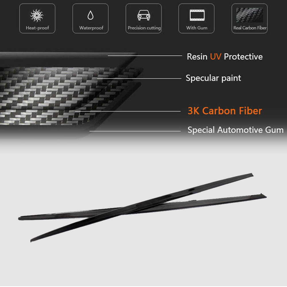 Side Skirt Extensions V1 (for F30 M-Sport, Carbon) for BMW 3 Series F-30/31/34 2012-2019 - image 6