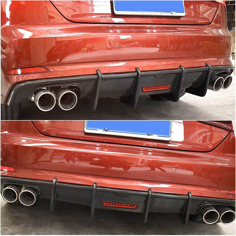 Rear bumper diffuser V1 (for S-Line 2016-2020, Carbon) for Audi A5 2016-2025 - image 6