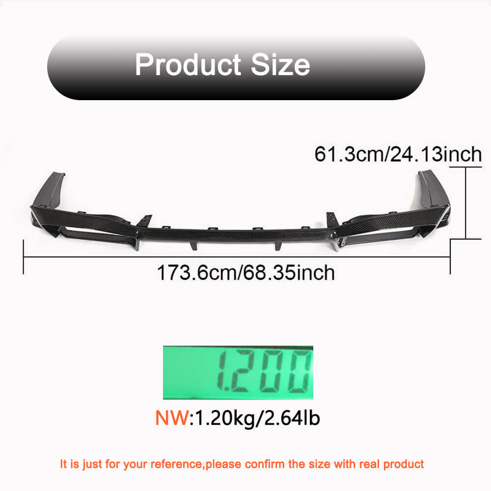 Rear Bumper Diffuser (for F98 2018-2021, Carbon) for BMW X4 G02 2018- - image 6