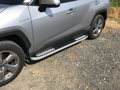Side sills Tayga V2 (2 pieces, aluminum) for Toyota Rav 4 2019- - Reelken Auto