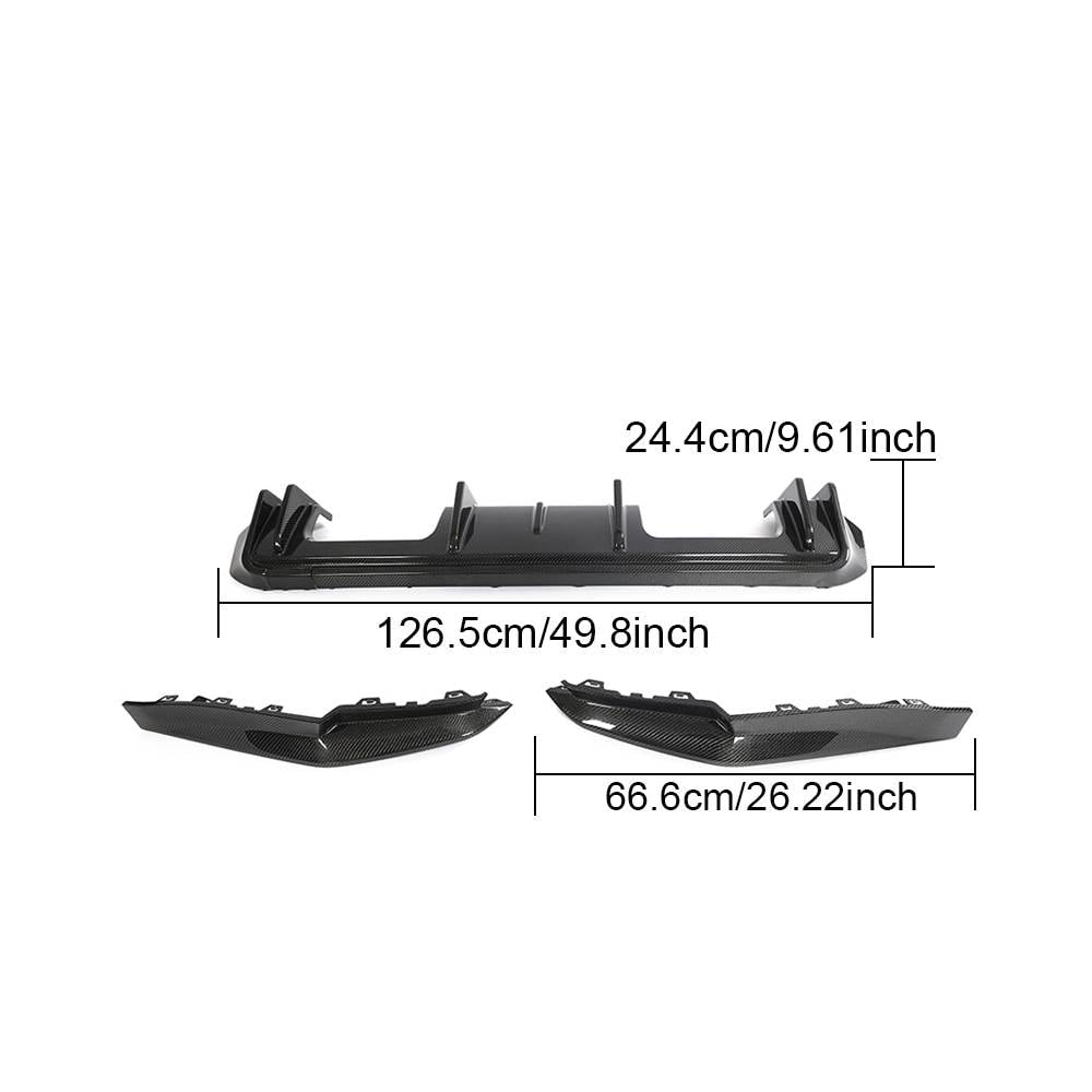 Rear Bumper Diffuser Carbon Fiber (for G82/G83 M4 2020-2023) for BMW 4 series G22/23/26 2020- - image 7