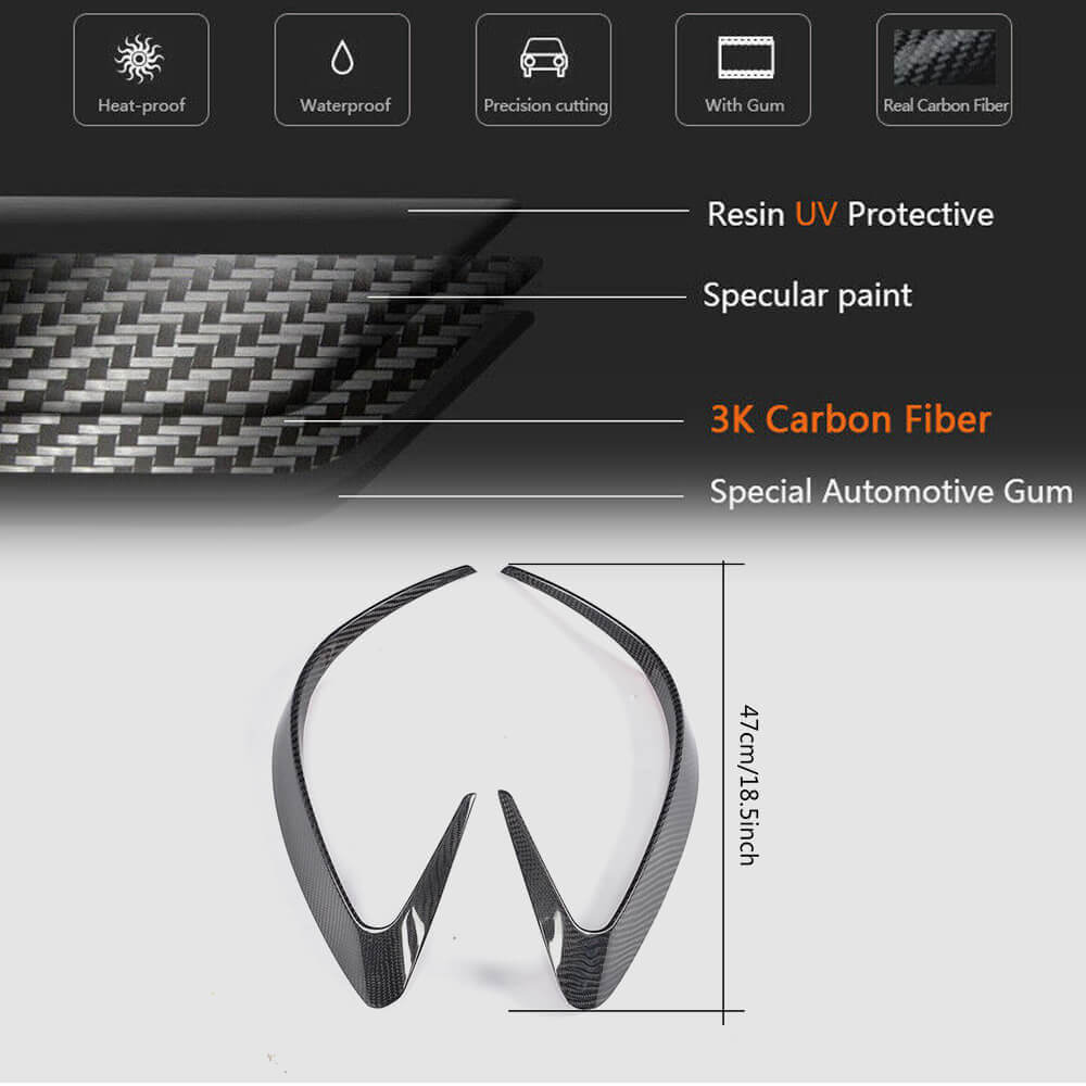 Covers on the rear bumper (Carbon) for Mercedes GLE coupe C292 2015-2019 - image 7
