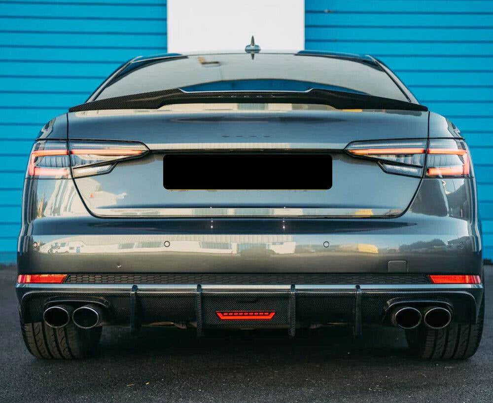 Rear Bumper Diffuser V1 (for S-Line 2016-2020, Carbon) for Audi A5 2016-2025 - image 7