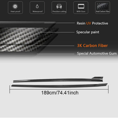 Side skirts V1 (for S-Line Sedan, Carbon) for Audi A3 2012-2020 - image 7