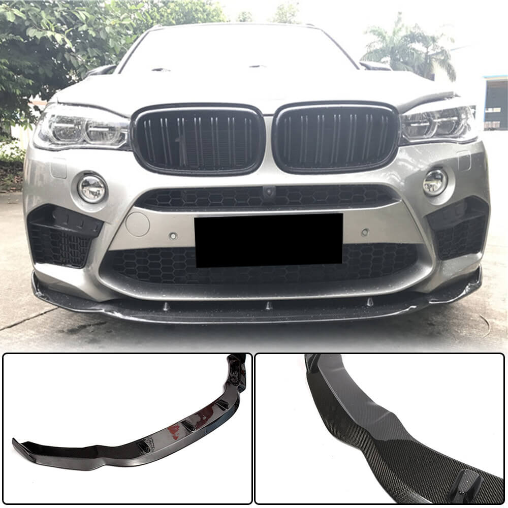 Front Bumper Lip V3 for F86, Carbon for BMW X6 F-16 2014-2019 - image 7
