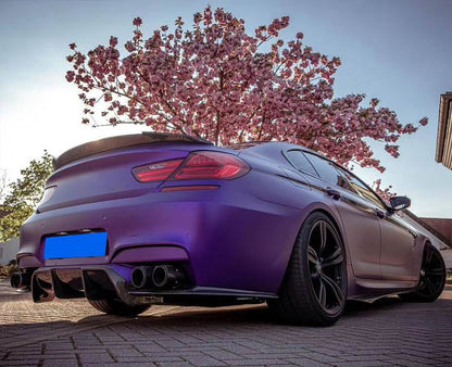 Rear Bumper Diffuser 3Pcs/set Carbon Fiber V1 (for M6) for BMW 6 F12/F13/F06 2011-2015 - image 7