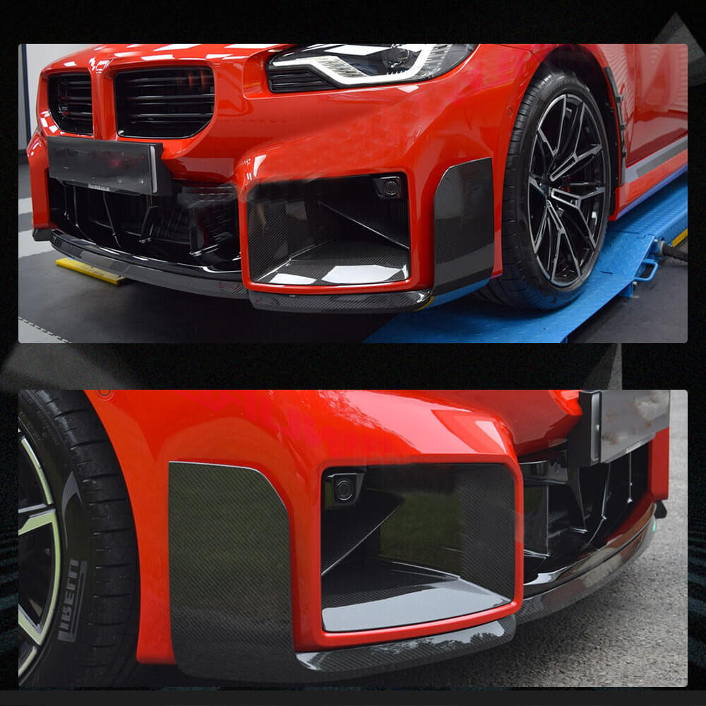 Front Bumper Lip V1 (for G87, Carbon) for BMW 2 Series G42 2021- - image 7
