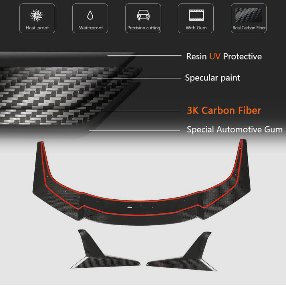 Front Bumper Lip Dry Carbon Fiber for Lamborghini Huracan - image 7