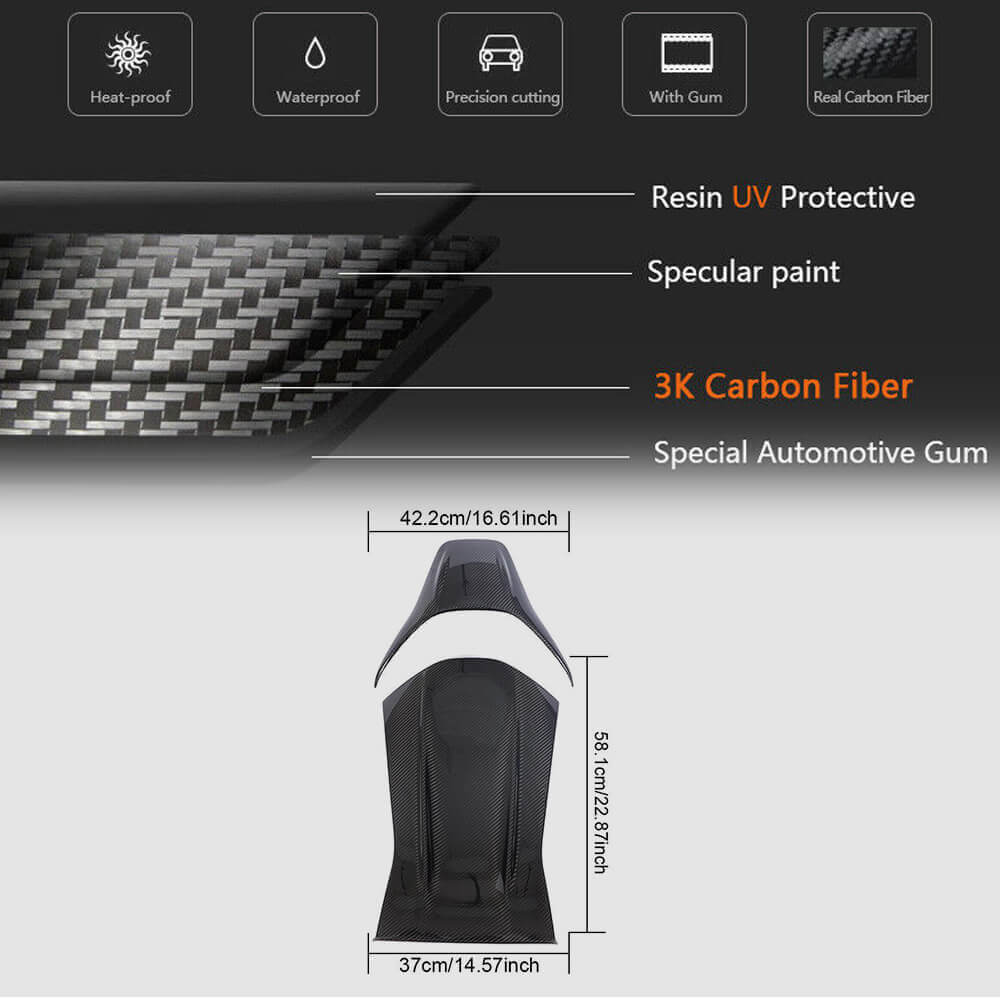 Dry Carbon Seat Covers for Mercedes CLA C117 2013-2019 - image 7