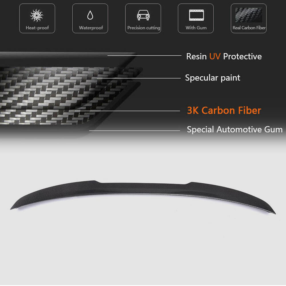 Rear Trunk Spoiler Carbon Fiber V9 (SD) for BMW 3 series F-30/31/34 2012-2019 - image 7