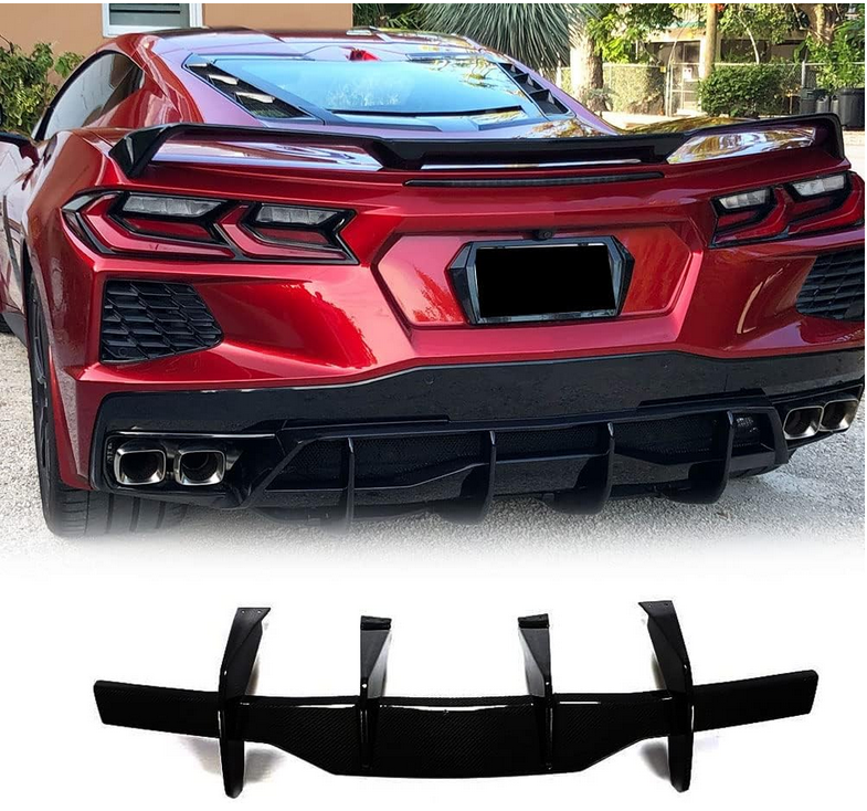 Rear Bumper Diffuser V2 (2019-2022, Carbon) for Chevrolet Corvette C8 2019- - image 7