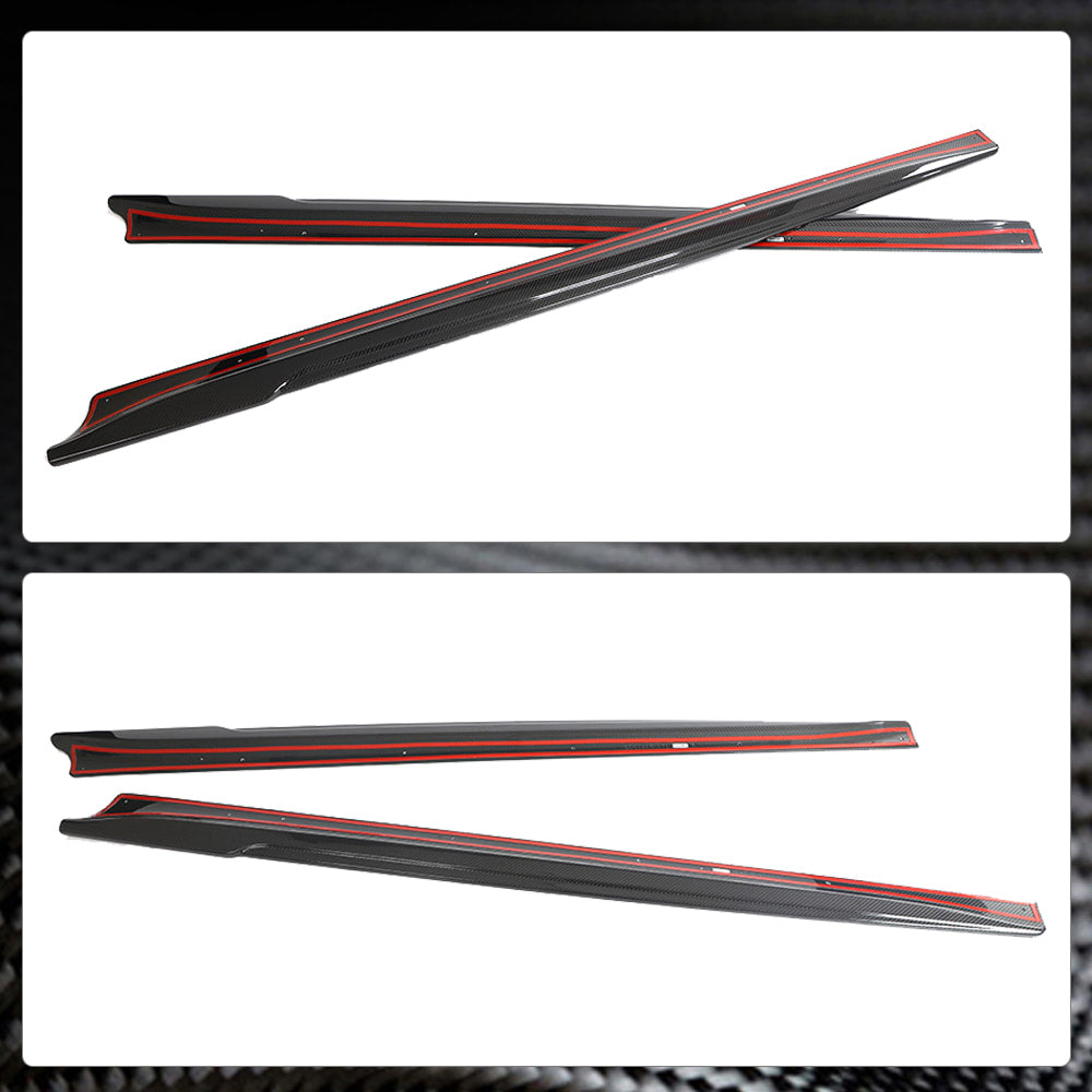 Side Skirt Covers Dry Carbon V1 (2023-2025) for Tesla Model 3 2017- - image 7