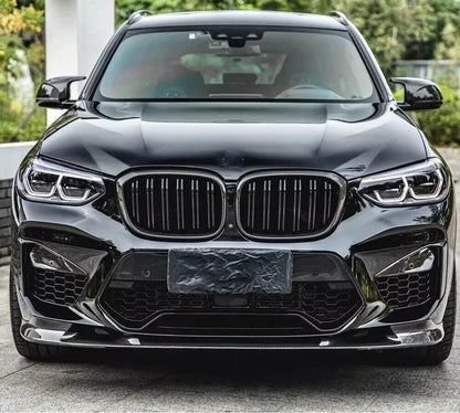 Front Bumper Lip V2 for F98 2018-2021, Carbon for BMW X4 G02 2018- - image 7