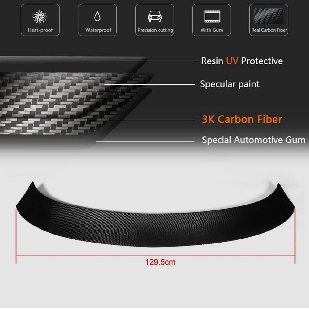 Rear Trunk Spoiler Carbon Fiber V1 (for F34) for BMW 3 series F-30/31/34 2012-2019 - image 7