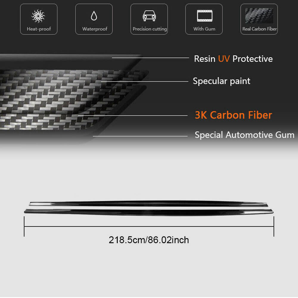 Side Skirts Carbon Fiber V1 (for 2017-2020 M-Sport/M5) for BMW 5 Series G30/31 2017-2023 - image 7
