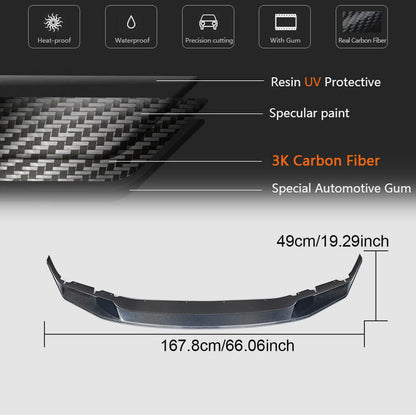 Front Bumper Lip V3 for M5 F90 2017-2020 Carbon for BMW 5 Series G30/G31 2017-2023 - image 7