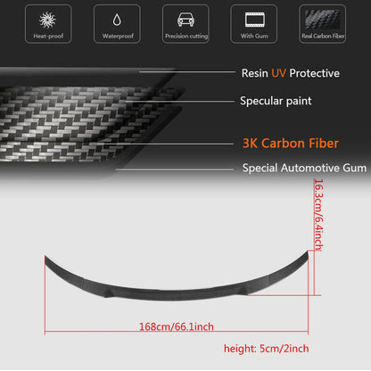 Rear Trunk Spoiler Carbon Fiber for Audi R8 2006-2015 - image 7