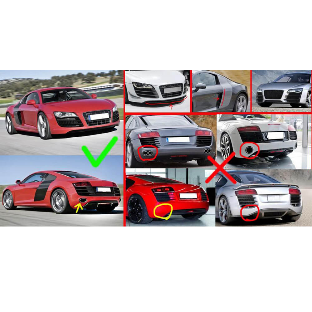 Rear Bumper Diffuser Carbon Fiber for Audi R8 2006-2015 - image 7