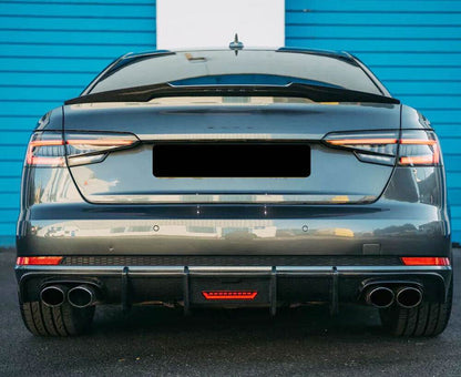 Rear bumper diffuser V1 (for S-Line 2016-2020, Carbon) for Audi A5 2016-2025 - image 7
