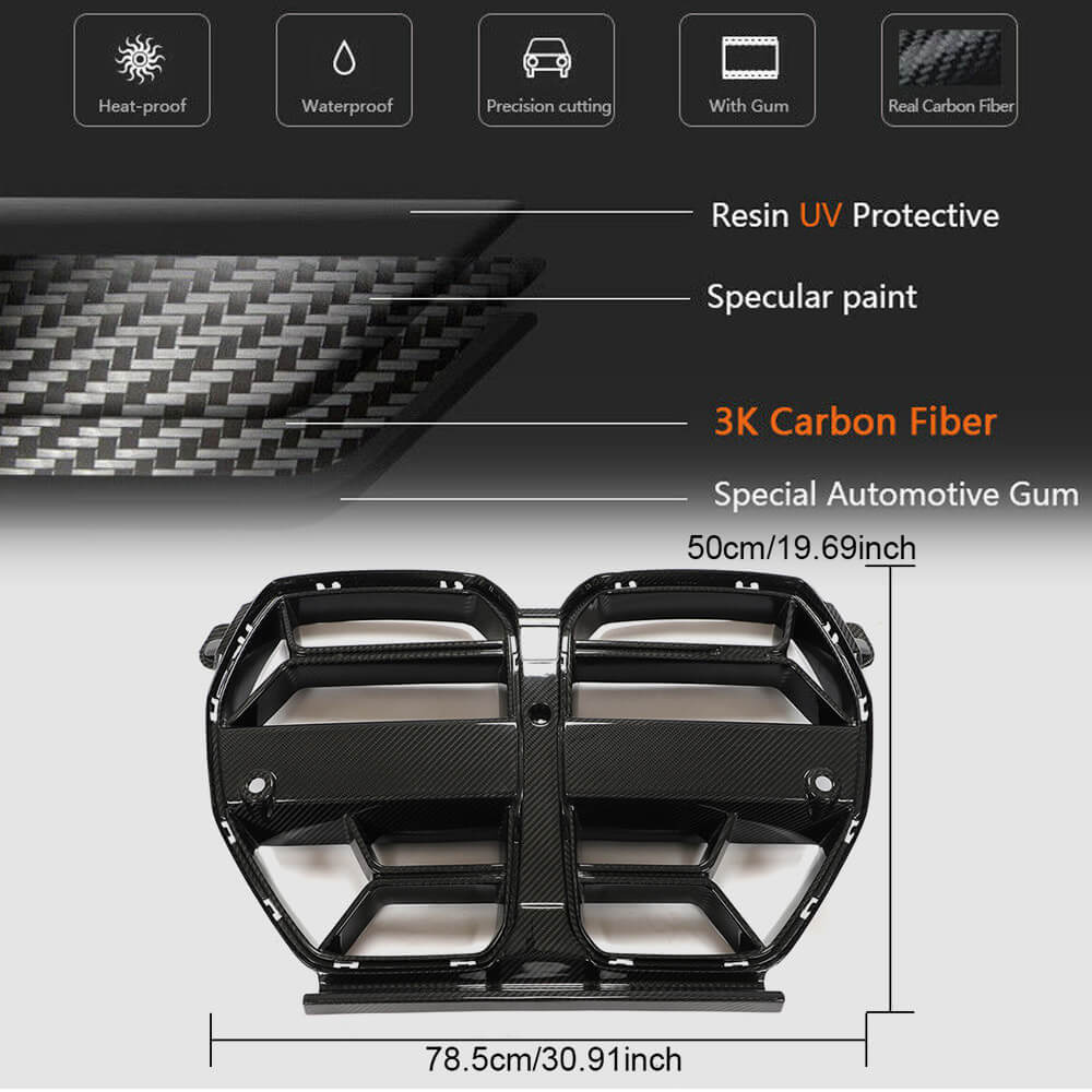 Grilles V1 (for G80, Carbon) for BMW 3 Series G20/G21 2018- - image 7