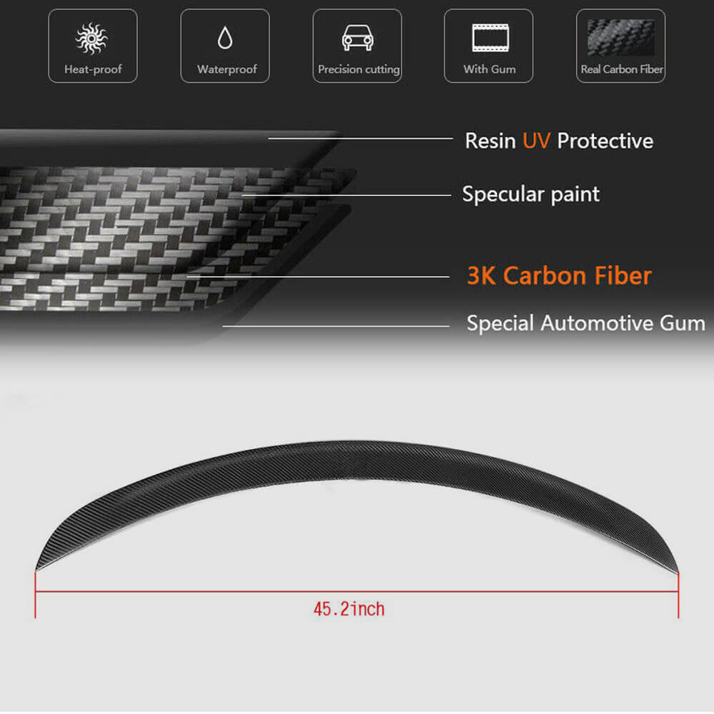 Rear Trunk Spoiler Boot Wing Lip V4 (2012-2022) for Tesla Model S - image 7