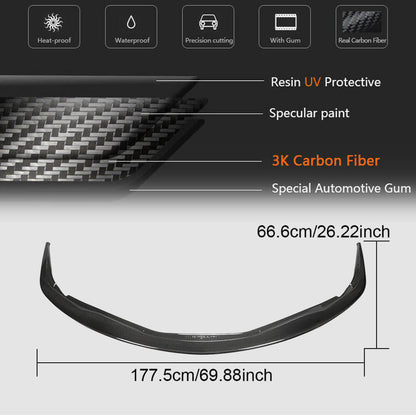 Cover on the front bumper Lip V1 (Carbon) for Toyota Supra 2019- - image 7
