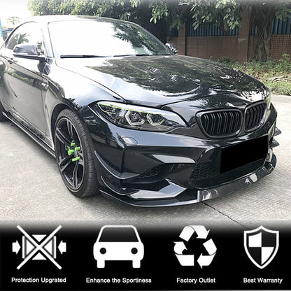 Front Bumper Lip V5 (for F87 M2, Carbon) for BMW 2 Series F22/F23 2014-2021 - image 7