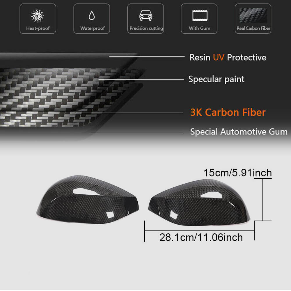 Mirror caps V2 (Carbon) for Infiniti Q50/Q60 2013-2024 - image 7