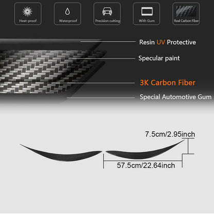 Eyelashes on headlights (for Q60 2016-2022, Carbon) for Infiniti Q50/Q60 2013-2024 - image 7