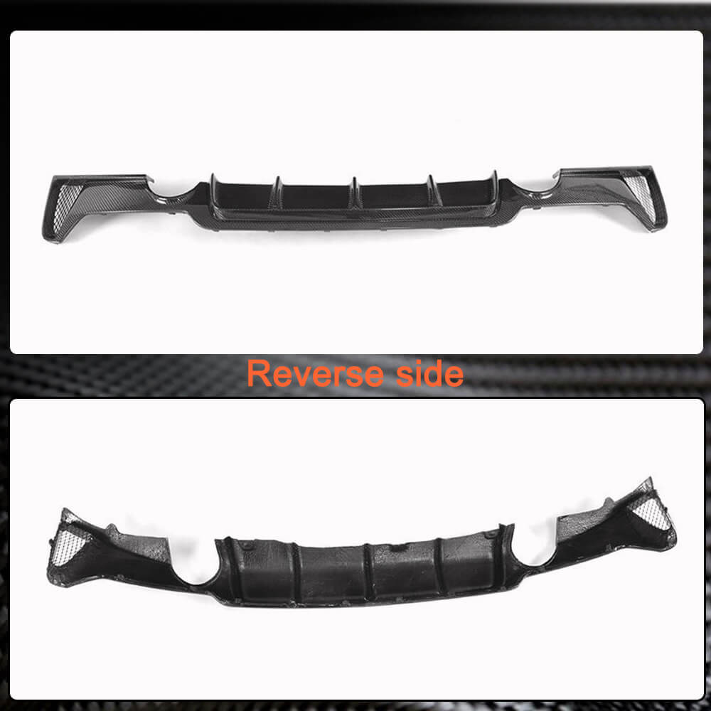 Rear Bumper Diffuser Carbon Fiber V4 (M-Sport) for BMW 4 series F-32 2012-2020 - image 7