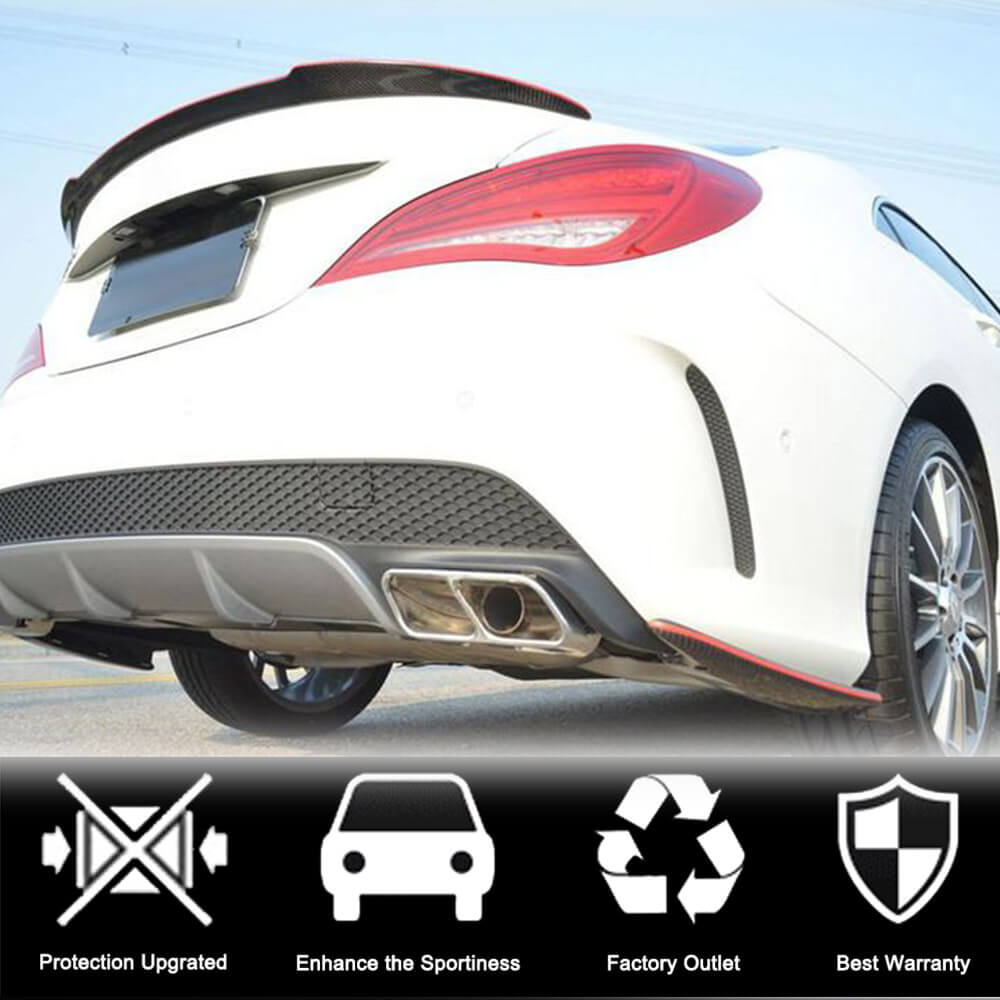 Covers on the rear bumper V3 (for AMG-Line / CLA45 AMG SD, Carbon) for Mercedes CLA C117 2013-2019 - image 7