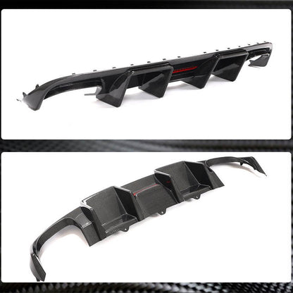 Rear Bumper Diffuser V2 (for S4 2009-2012, Carbon) for Audi A4 B8 2007-2015 - image 7