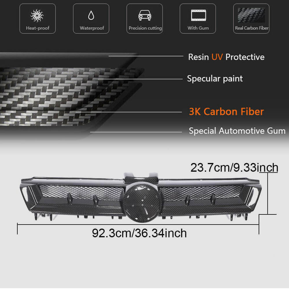 Radiator grille (for HB 2012-2017, Dry Carbon) for Volkswagen Golf 7/E-Golf - image 7