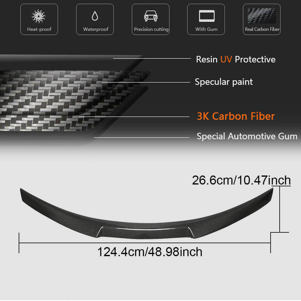 Spoiler V6 (for Q50, Carbon) for Infiniti Q50/Q60 2013-2024 - image 7