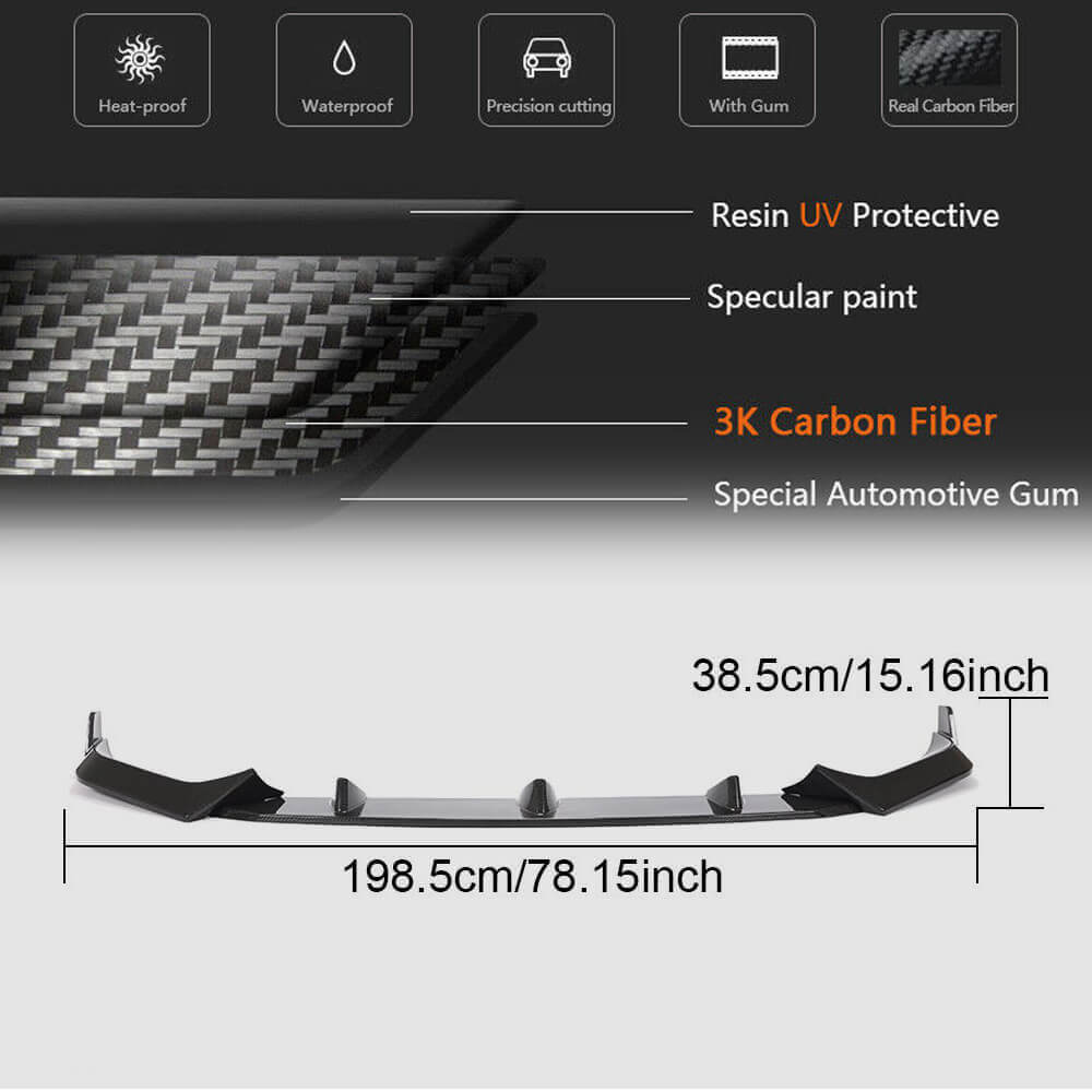 Front bumper lip (for M-Sport 2019-2022, Carbon) for BMW X7 G07 2019- - image 11