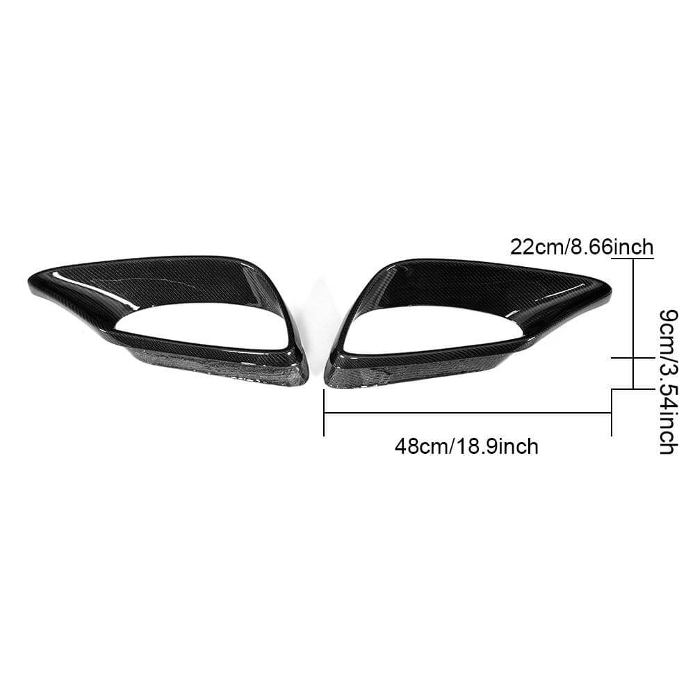 Carbon front bumper inserts (for AMG 2016-2018) for Mercedes S-class W222 - image 7