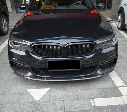 Front Bumper Lip V6 for M-Sport 2017-2020 Carbon for BMW 5 Series G30/G31 2017-2023 - image 7