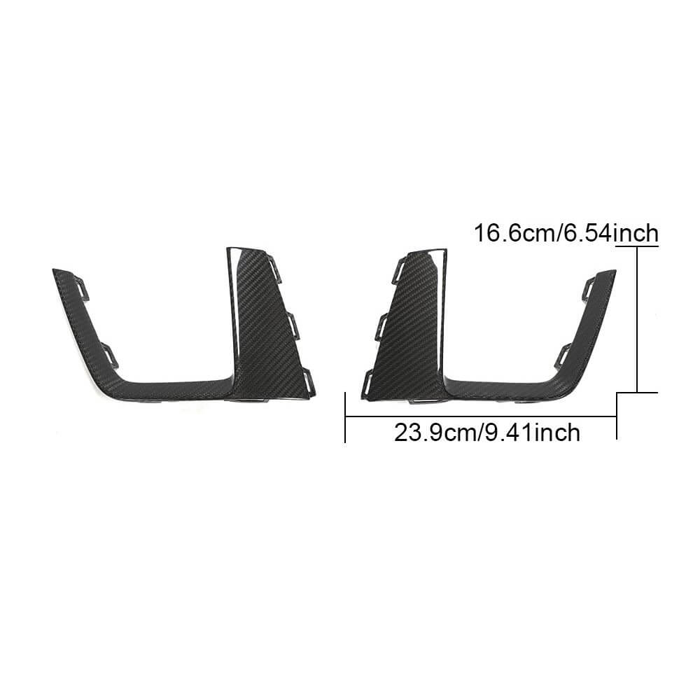 Fog light trim covers V3 (for S-Line Sedan 2015-2019, Carbon) for Audi A4 B9 2015-2024 - image 7