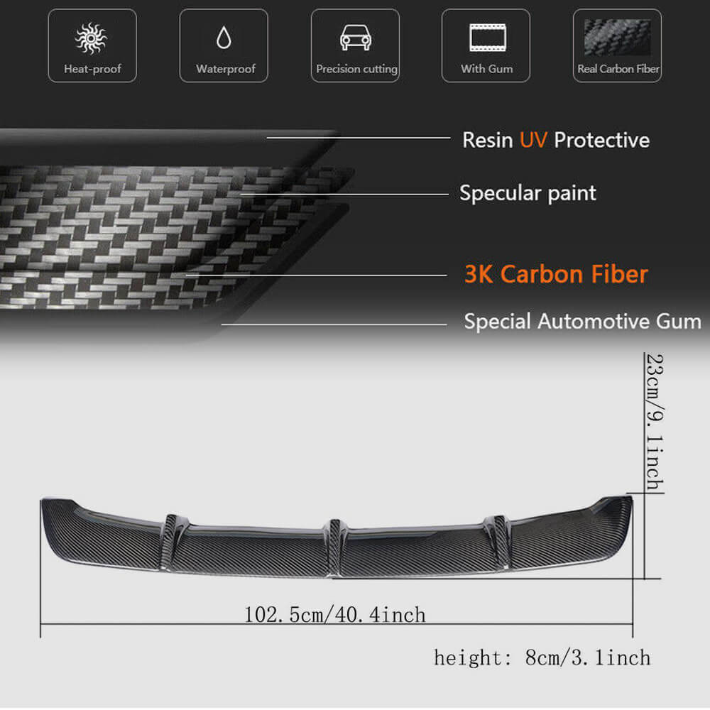 Rear Bumper Diffuser V2 (for AMG-Line / CLA45 AMG 2013-2016, Carbon) for Mercedes CLA C117 2013-2019 - image 7