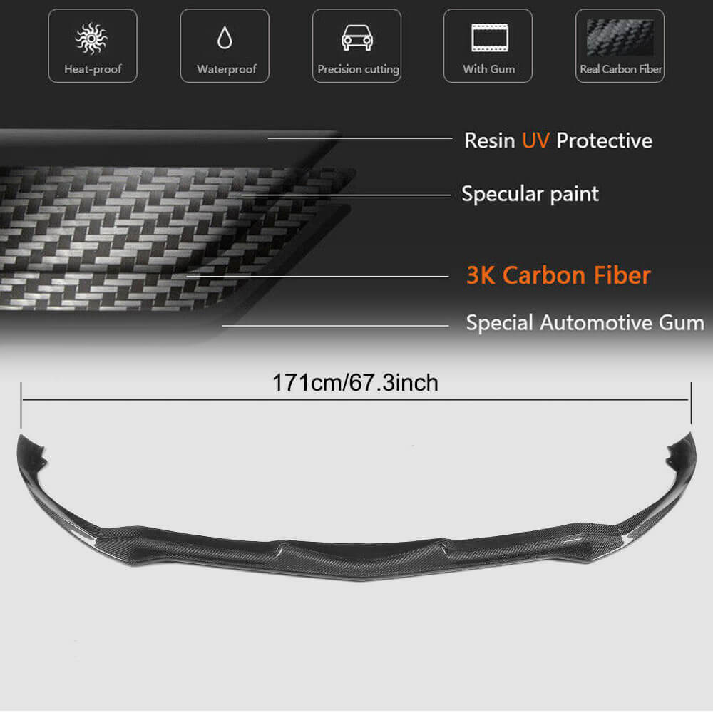 Front Bumper Lip V2 (for Sport, Carbon) for Alfa Romeo Giulia 2016-2022 - image 7