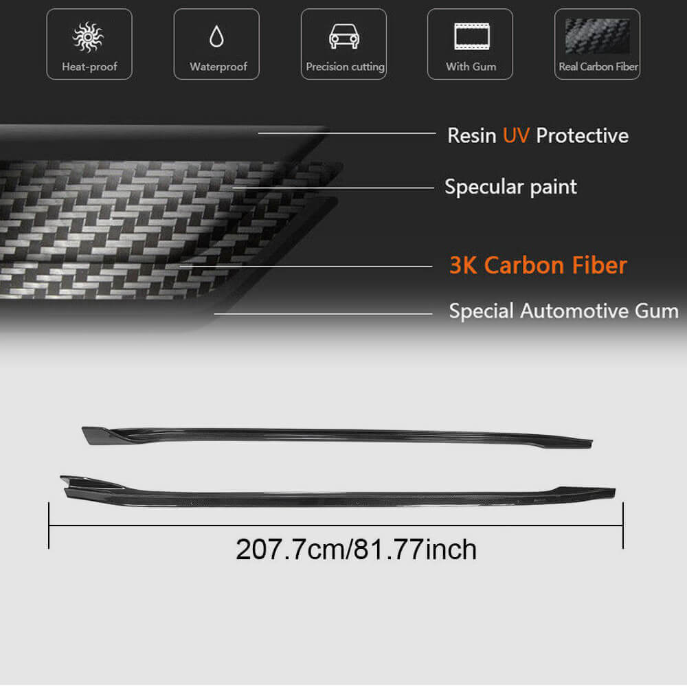 Side Skirts Carbon Fiber V1 (2016-2022) for Tesla Model 3 - image 7