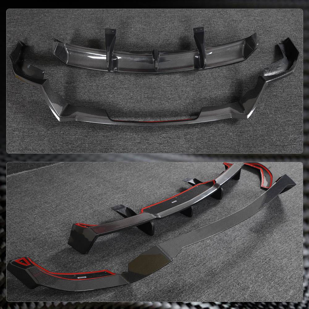 Rear bumper diffuser (for Z06, 2022-2024, Carbon) for Chevrolet Corvette C8 2019- - image 7